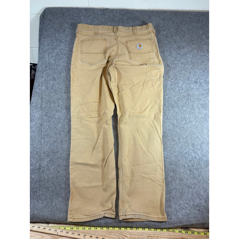 Carhartt Chino Pants Mens Brown Straight Leg Relaxed Fit Canvas Workwear 38x32